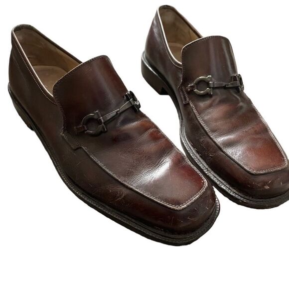 Salvatore Ferragamo Brown Leather Loafers main image 9